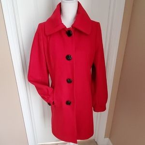 EUC GEORGE ruby/scarlet red coat